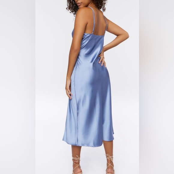 NWT Satin Surplice Midi Dress - Picture 3 of 3